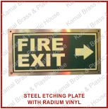 Fire Exit Radium Night Glow Plates